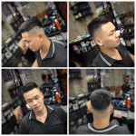 Barber cắt tóc nam đẹp cho mặt tròn